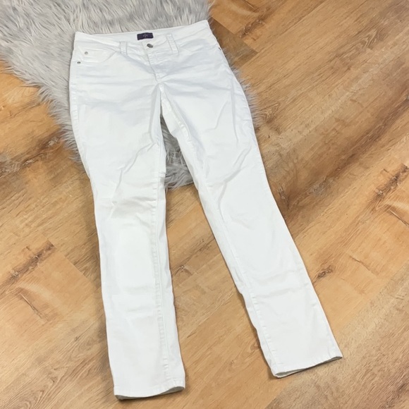 NYDJ Boyfriend Straight Leg White Jean - Picture 3 of 14